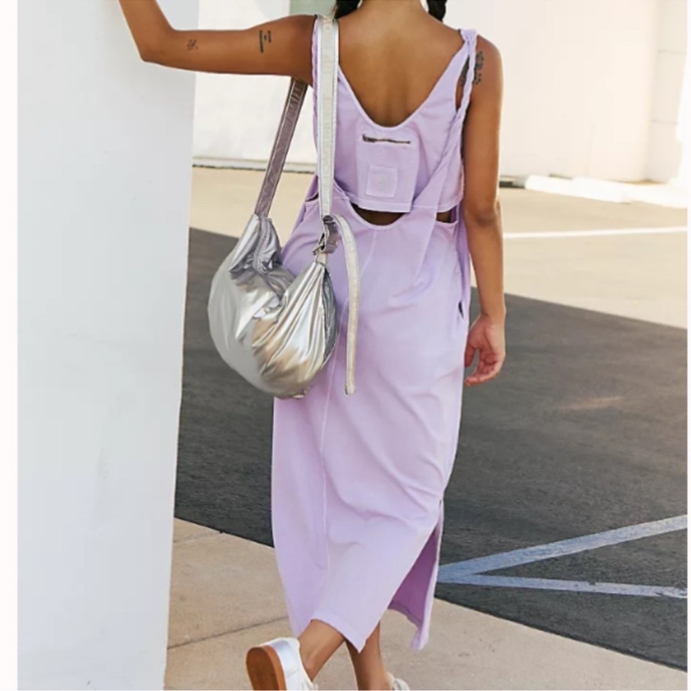 NWT FREE PEOPLE Hot Shot Twist Back Maxi Faded Mauve SZ: S - Picture 3 of 5